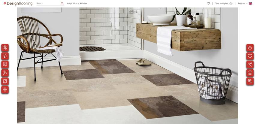 Looselay stone pattern in bathroom - Floorstyle